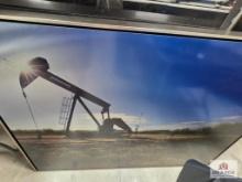 Art piece of an oil rig