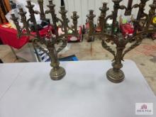 2 Cast candle holders