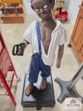 Cast iron lawn jockey