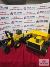 Tonka dump truck and Tonka loader