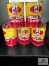 5 High Compression Motor Oil cans