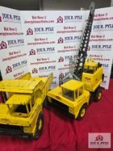 Tonka crane and Tonka dump truck
