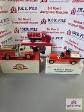 3 Vintage replica fire trucks and fire rescue vehicles