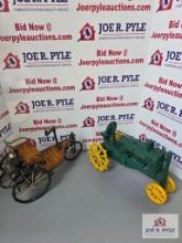 Cast iron John Deere tractor trailer