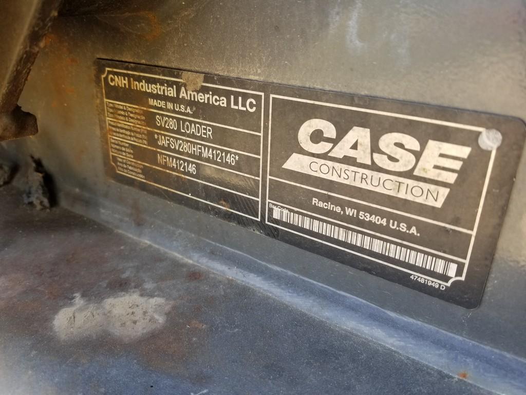 2015 Case CE SV280 Skid Loader