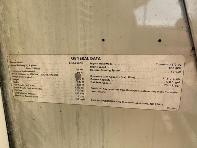 Ingersoll Rand 50 KW Generator