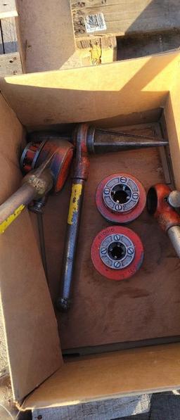 RIGID PIPE THREADING DIES, RATCHET AND REAMER
