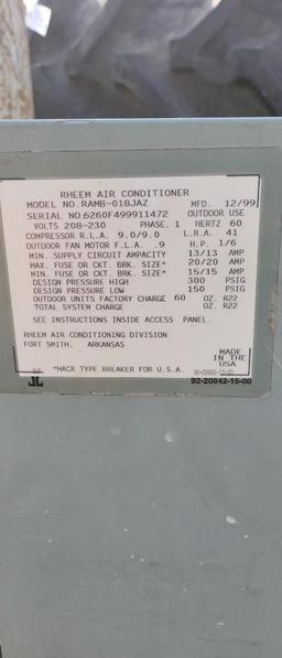 RHHEM AIR CONDITIONING UNIT