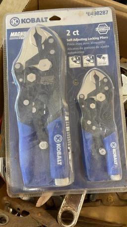 BOX PLIERS, VISE GRIPS, CRESCENT WRENCHES