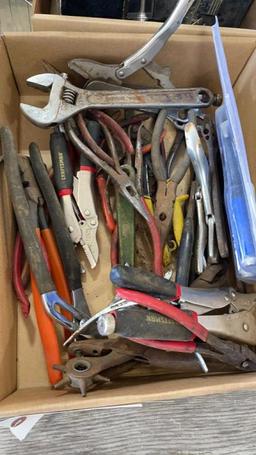 BOX PLIERS, VISE GRIPS, CRESCENT WRENCHES