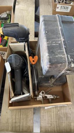 BOX AIR COMPRESSOR, PAINT SPRAYER AND STRIPPER