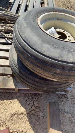 (2) 6 HOLE IMPLEMENT TIRES & RIMS