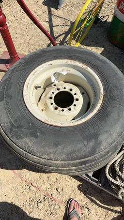 (2) 6 HOLE IMPLEMENT TIRES & RIMS