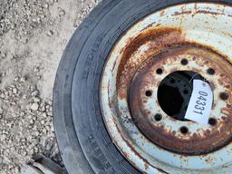 (2) 12.5 X 16 FLOTATION TIRES ON 8 HOLE RIMS