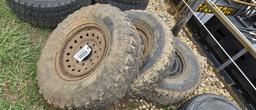 (3) RADIAL MUD CLAW TIRES & RIMS