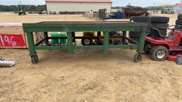 5' X 10' METAL WELDING TABLE ON WHEELS