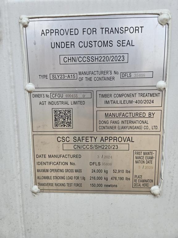 NEW 40' HIGH CUBE CONTAINER