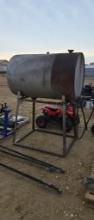 300 GALLON GAS BARREL ON STAND