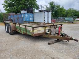 2000 L & B custom 18' flatbed trailer, tandem axle