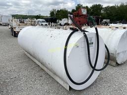 1000 Gallon Single Wall Fuel Tank with Pump