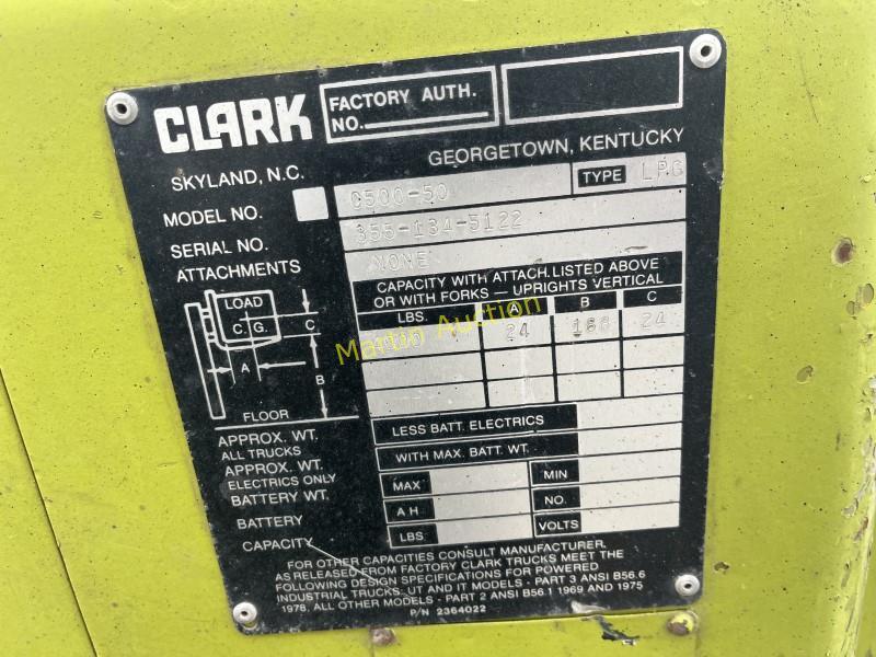 Clark C500-50 Forklift - Lp