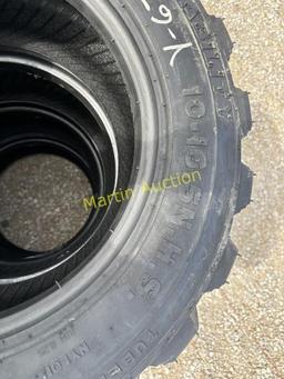 Forerunner Skid Steer Tires  (4) New