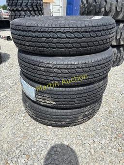 Radial Trailer Tires (4) New