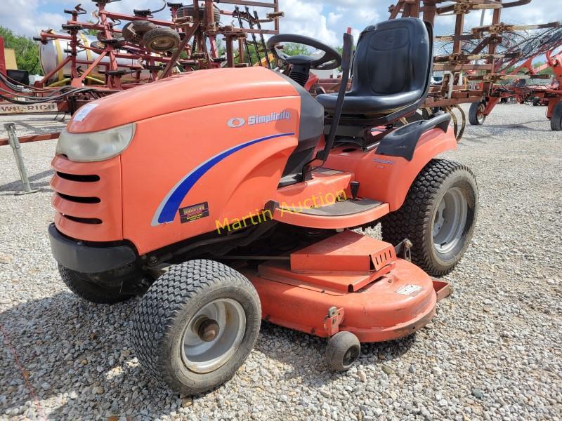 Simplicity riding mower, runs and mows