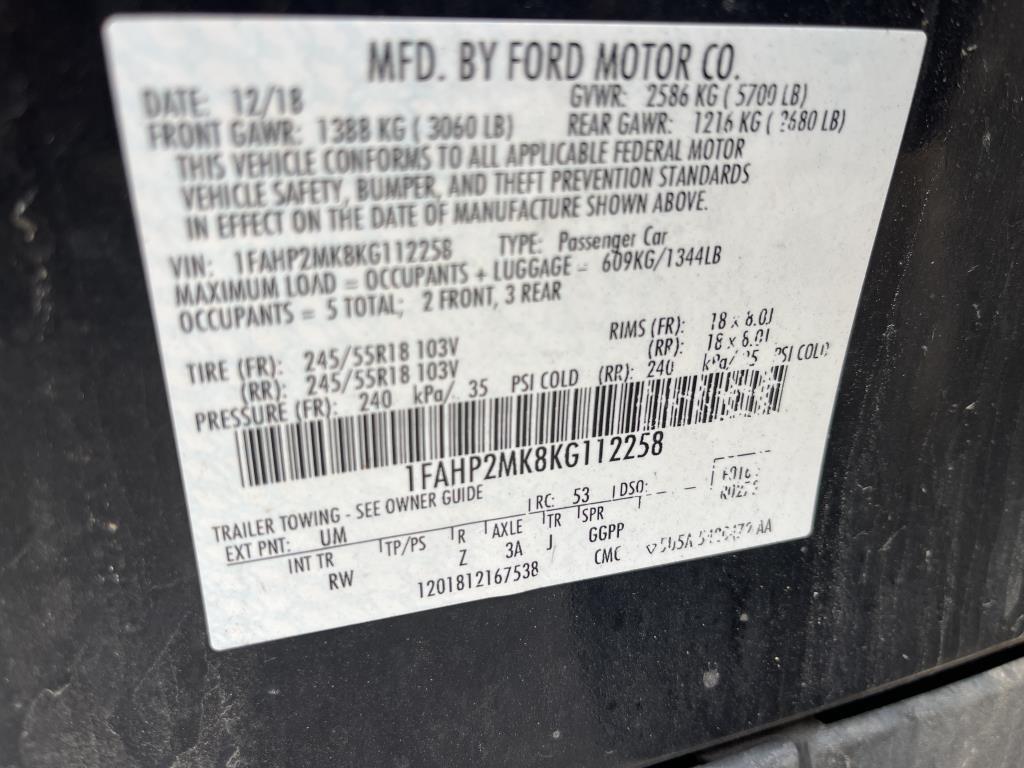 2019 Ford Taurus Interceptor VUT