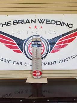 PRESTONE ANTIFREEZE THERMOMETER. 36" PORCELIN