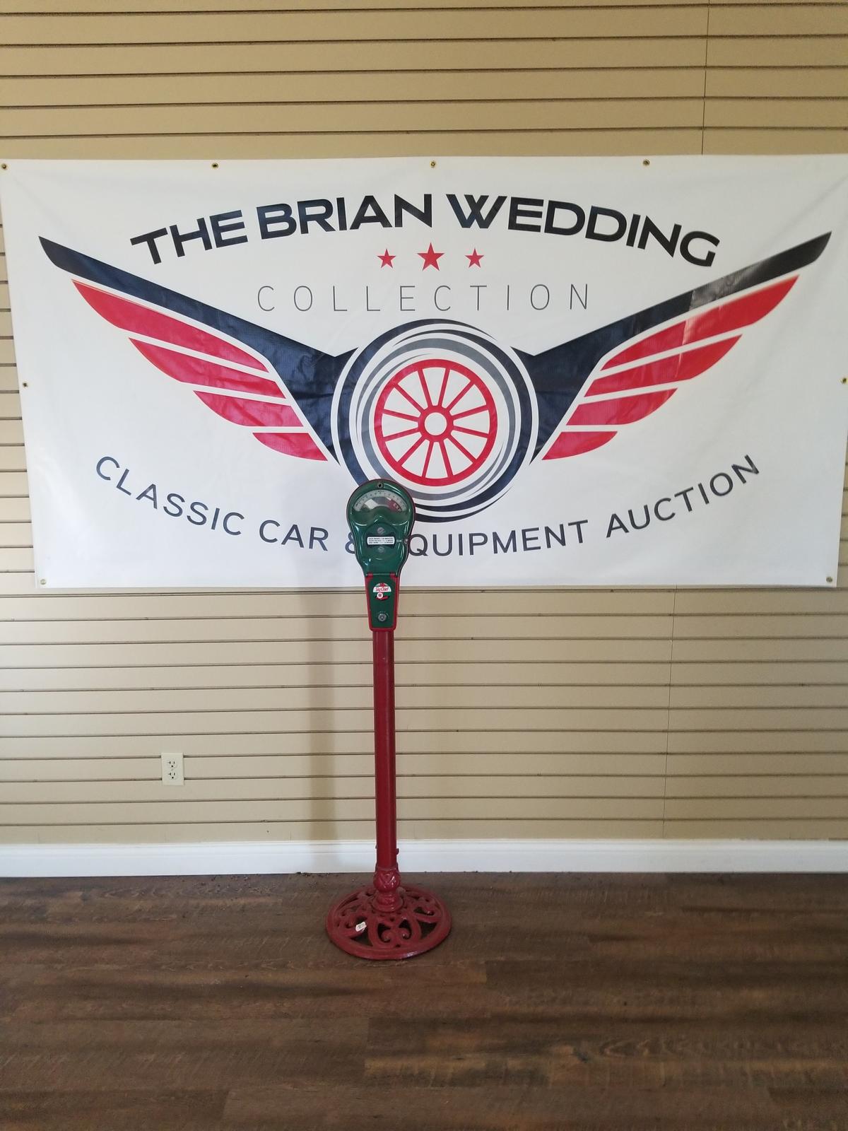 "SKY CHIEF" Parking meter with cast iron base. Manufactured by Magee-hale park-o-meter company in Ok