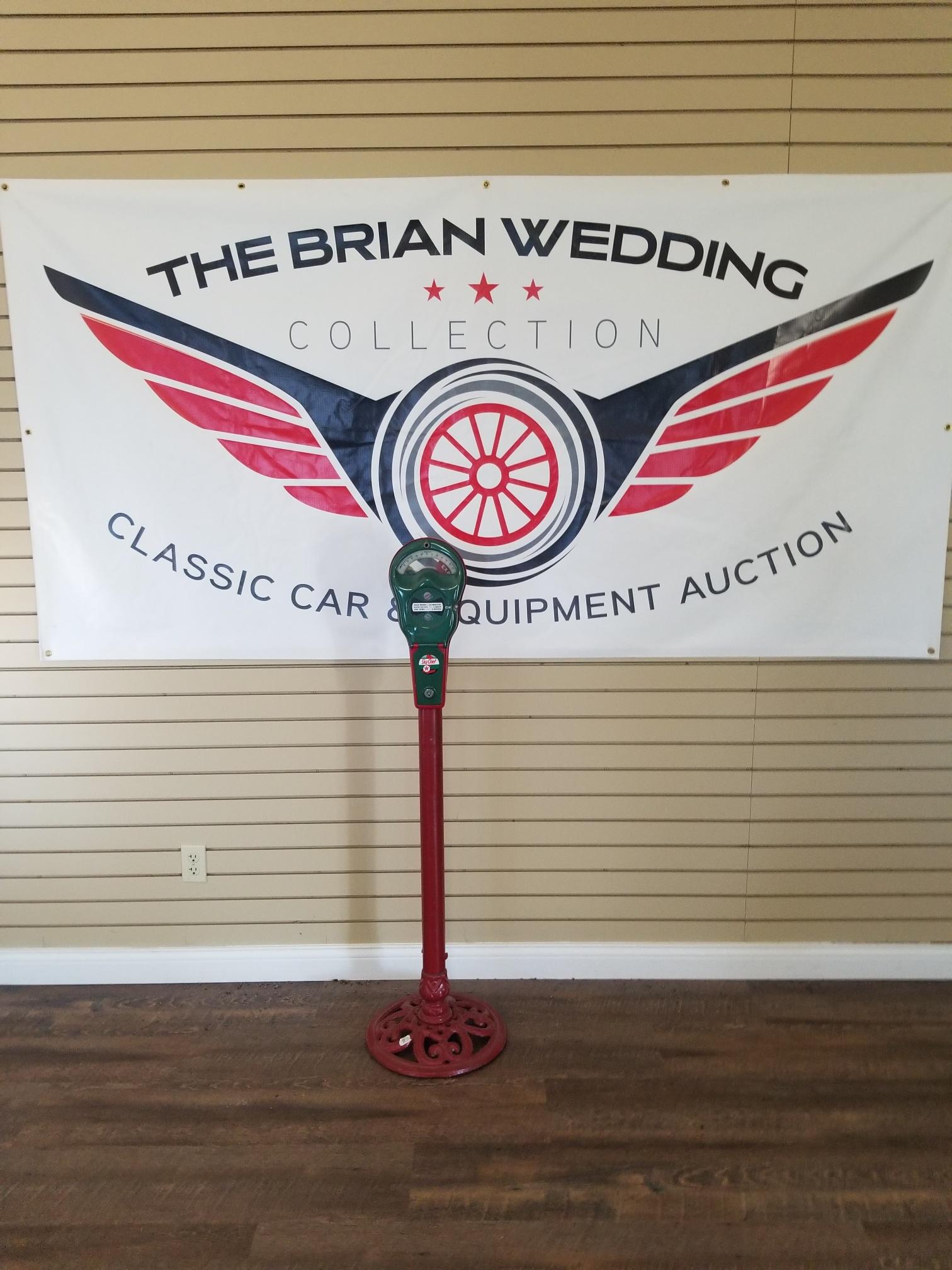 "SKY CHIEF" Parking meter with cast iron base. Manufactured by Magee-hale park-o-meter company in Ok