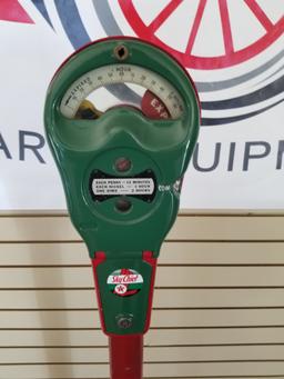 "SKY CHIEF" Parking meter with cast iron base. Manufactured by Magee-hale park-o-meter company in Ok