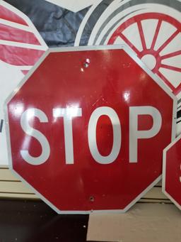 2 stop signs