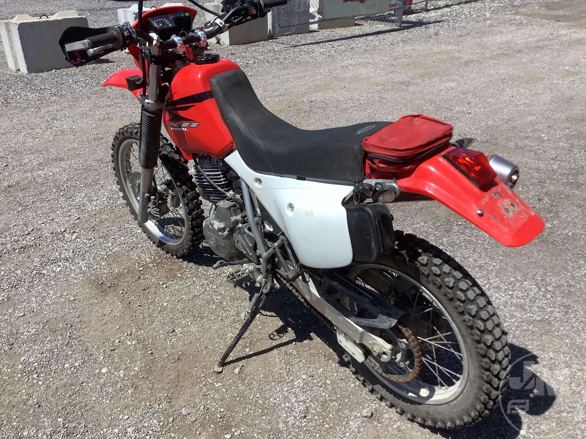 2007 HONDA XR650L MOTORCYCLE VIN: JH2RD06087K501825