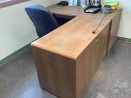 L DESK WITH CHAIR, DESK CHAIR