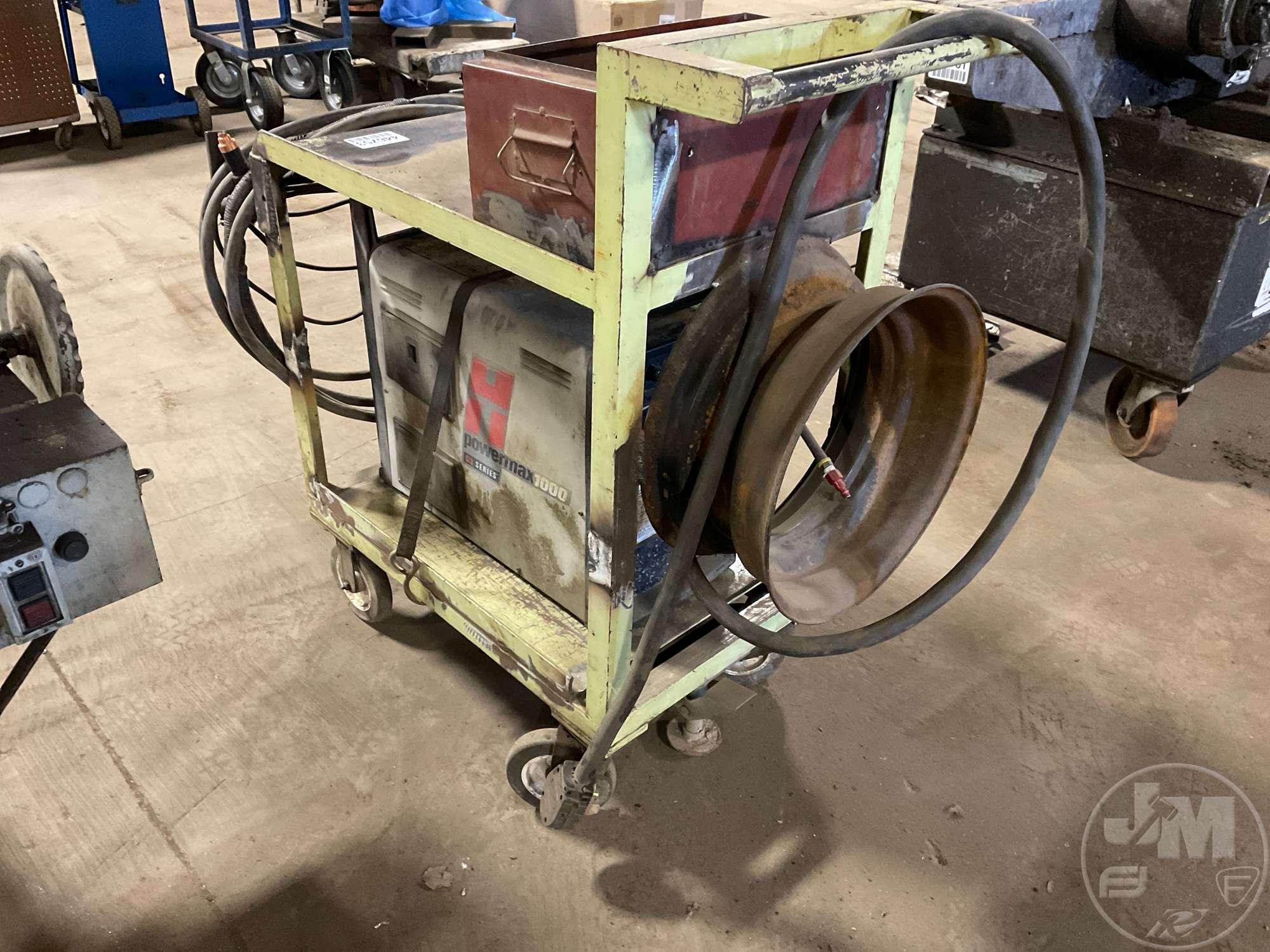 PLASMA CUTTER HYPERTHERM POWERMAX 1000 G3 SERIES, CART, EXTRA CONSUMABLES,