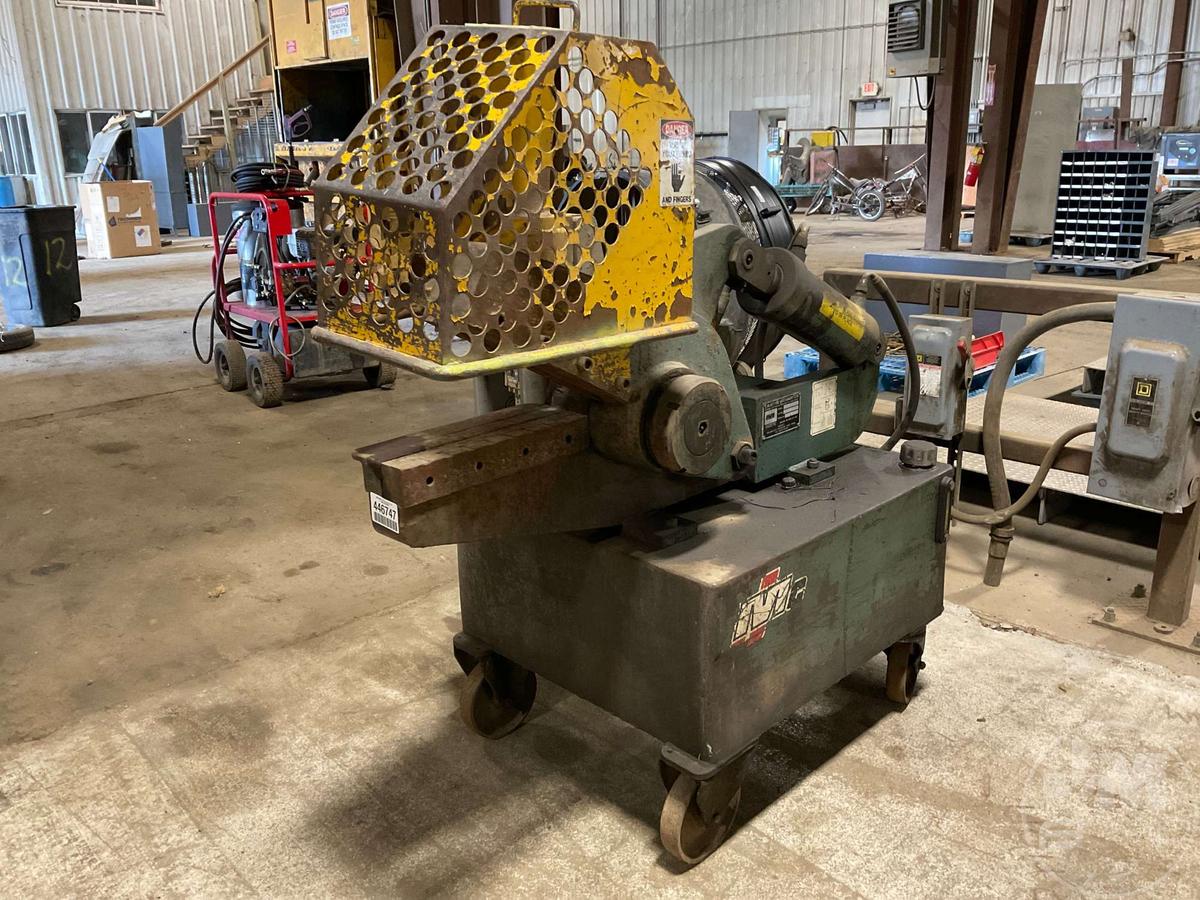 J. MCINTYRE MACHINERY LTD. ELECTRIC OVER HYDRAULIC SHEAR, MODEL# 407SHEAR,