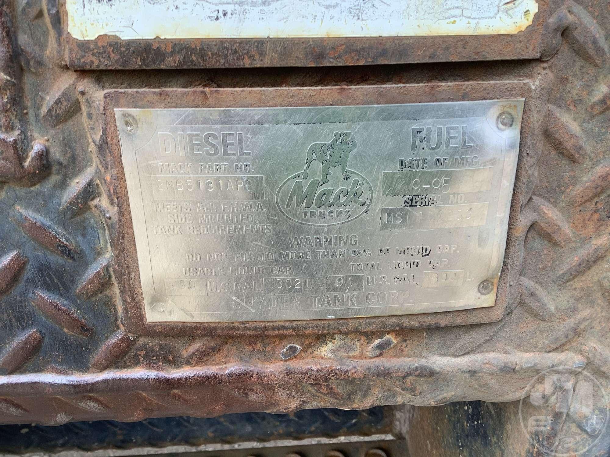 1996 MACK DM T/A VIN: 1M2B209CXTM017820