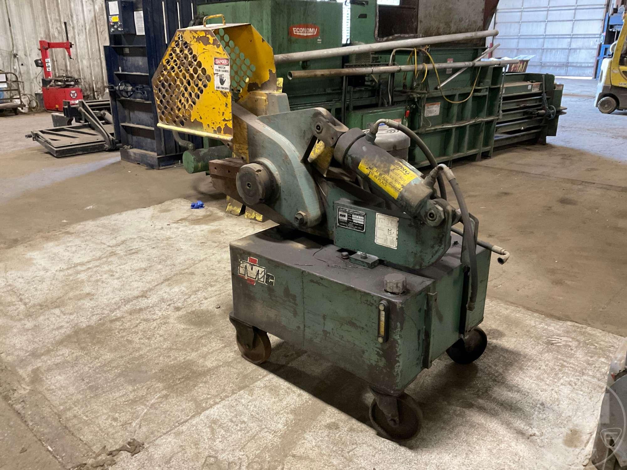 J. MCINTYRE MACHINERY LTD. ELECTRIC OVER HYDRAULIC SHEAR, MODEL# 407SHEAR,