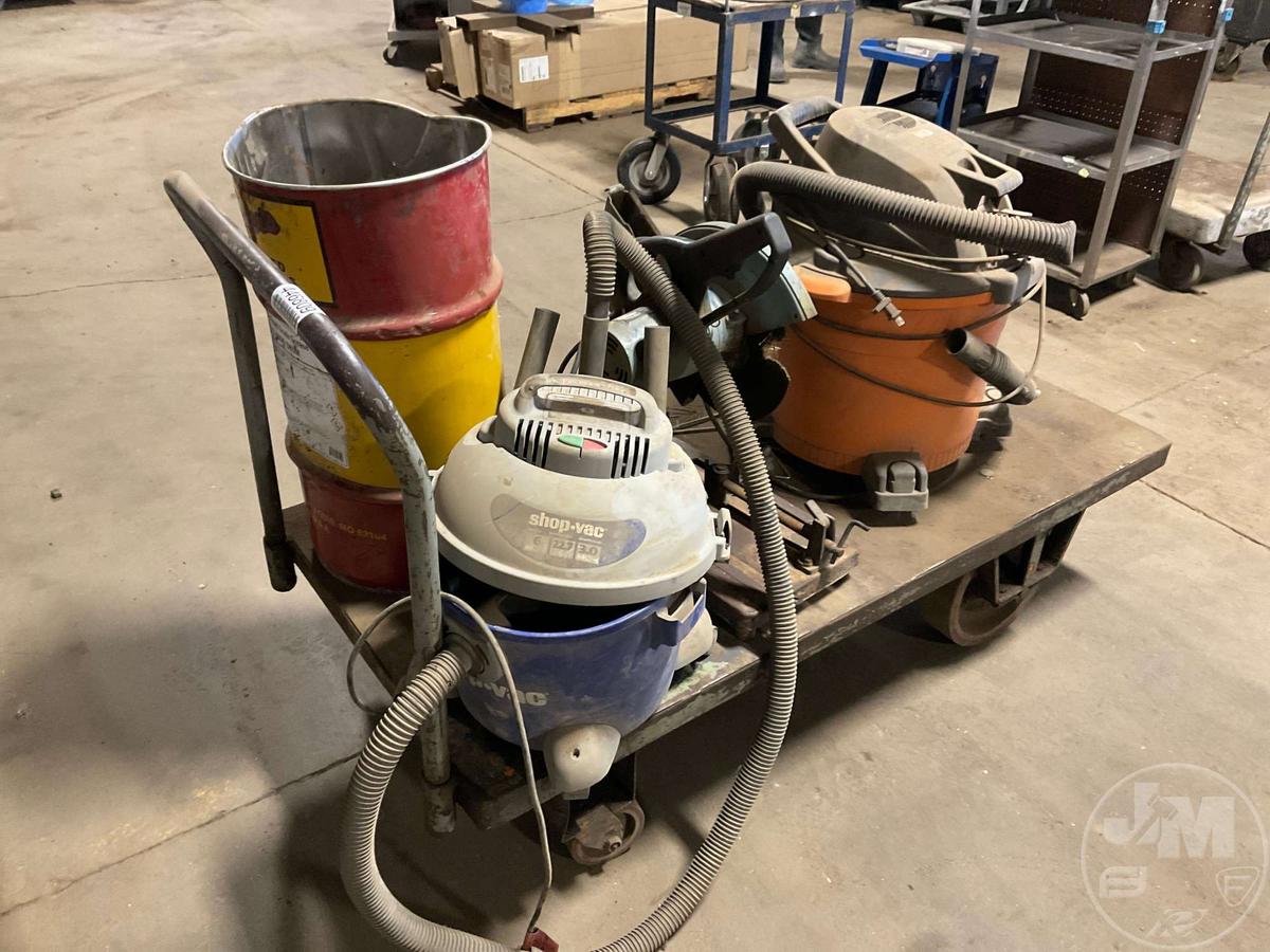 FLATBED CART, SHOP VAC, RIGID VAC, DELTA CHOP SAW, GREASE