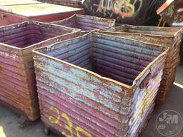 QUANITY OF 4, 4' X 4' SCRAP BINS