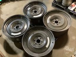 A PALLET OF, 22X9 6 LUG STEEL WHEELS, CALLED STEELIES