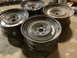 A PALLET OF, 22X9 6 LUG STEEL WHEELS, CALLED STEELIES