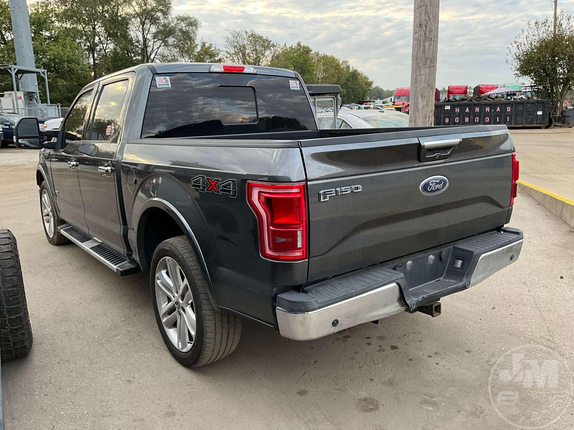 2015 FORD F-150 EXTENDED CAB 4X4 PICKUP VIN: 1FTEW1EG6FFB59630