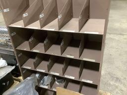 MUD FLAPS, BOX WITH CUMMINS PARTS, PARTS SHELF