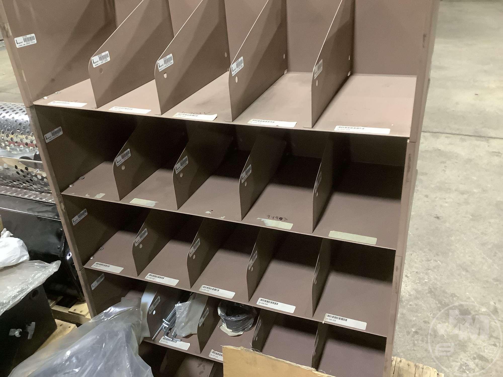 MUD FLAPS, BOX WITH CUMMINS PARTS, PARTS SHELF