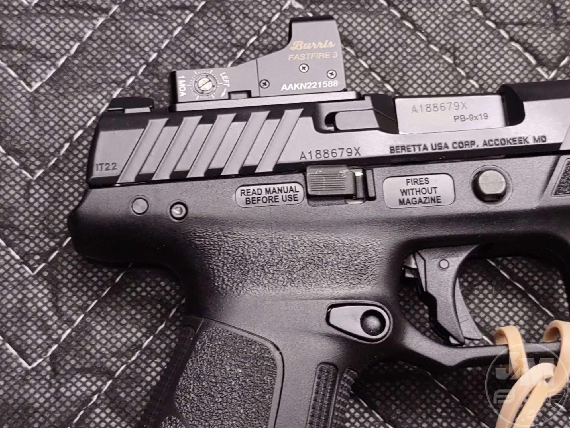 BERETTA MODEL APX A1 FS 9MM SN: A188679X