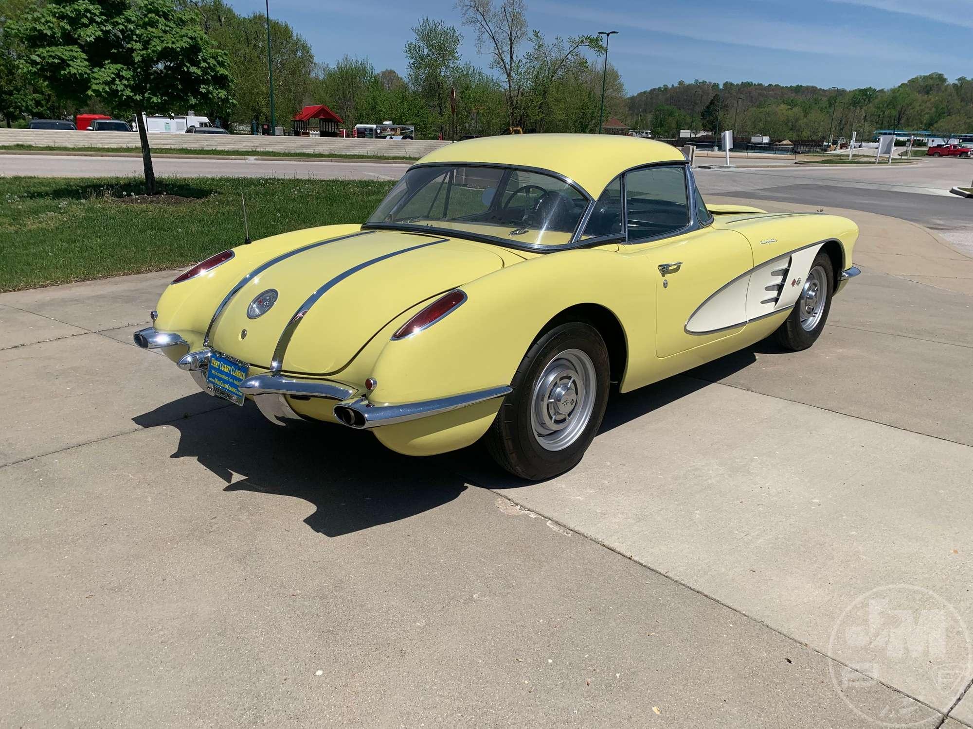 1958 CHEVROLET  CORVETTE BIG BRAKE FUELIE VIN: J58S104779 CONVERTIBLE