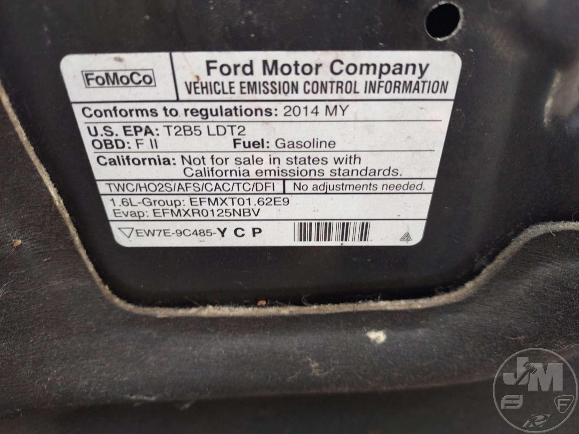 2014 FORD ESCAPE VIN: 1FMCU0GX8EUB43133